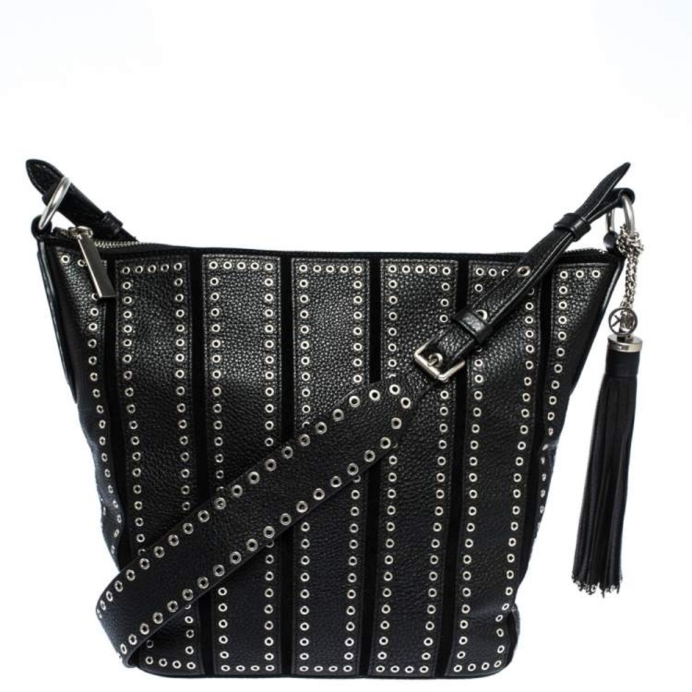 Michael Kors Black Studded Shoulder Bag